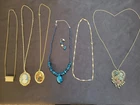 Lot of 6 Vintage Costume Jewelry Necklaces Cameo/Betsy Ross/Goldtone