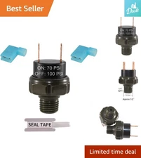 1/4 NPT Tank Mount Pressure Switch -  Black for Air Horns & Compressors