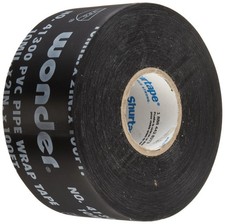 Shurtape PW 100 PVC Pipe Wrap Tape 2 in x 100 ft Corrosion Resistant Black Tape