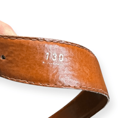 VINTAGE YVES SAINT LAURENT YSL Brown Leather Gold Square Buckle Belt Size 130 VINTAGE YVES SAINT LAURENT YSL Brown Leather Gold Square  main image 3