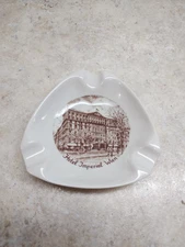 Vintage Hotel Imperial Wien Porcelain Ashtray | Lilien MCM Triangle 3.75"
