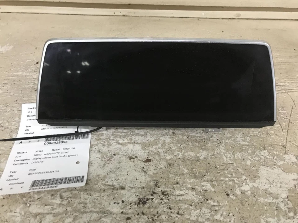 Tela Info-GPS-TV painel frontal compatível com 17-19 BMW 740i 920217 - Imagem 2 de 4