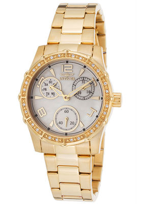Invicta Angel Ladies Mother of Pearl 18k gold plated with diamond Crystals Invicta Women main image 2