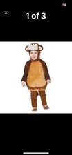 Spirit Halloween Monkey costume- Plush 3 Pc Set Size 6 To 12 Months
