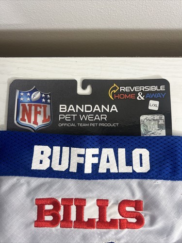 BUFFALO BILLS REVERSIBLE DOG PET BANDANA SCARF NEW NFL Official Large / X-Large - Picture 2 of 4