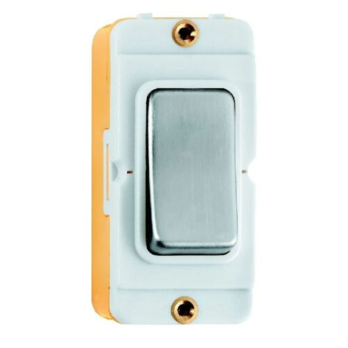 Hamilton Grid-IT Satin Steel 10AX 2 Way Grid Fix Module, White Surround
