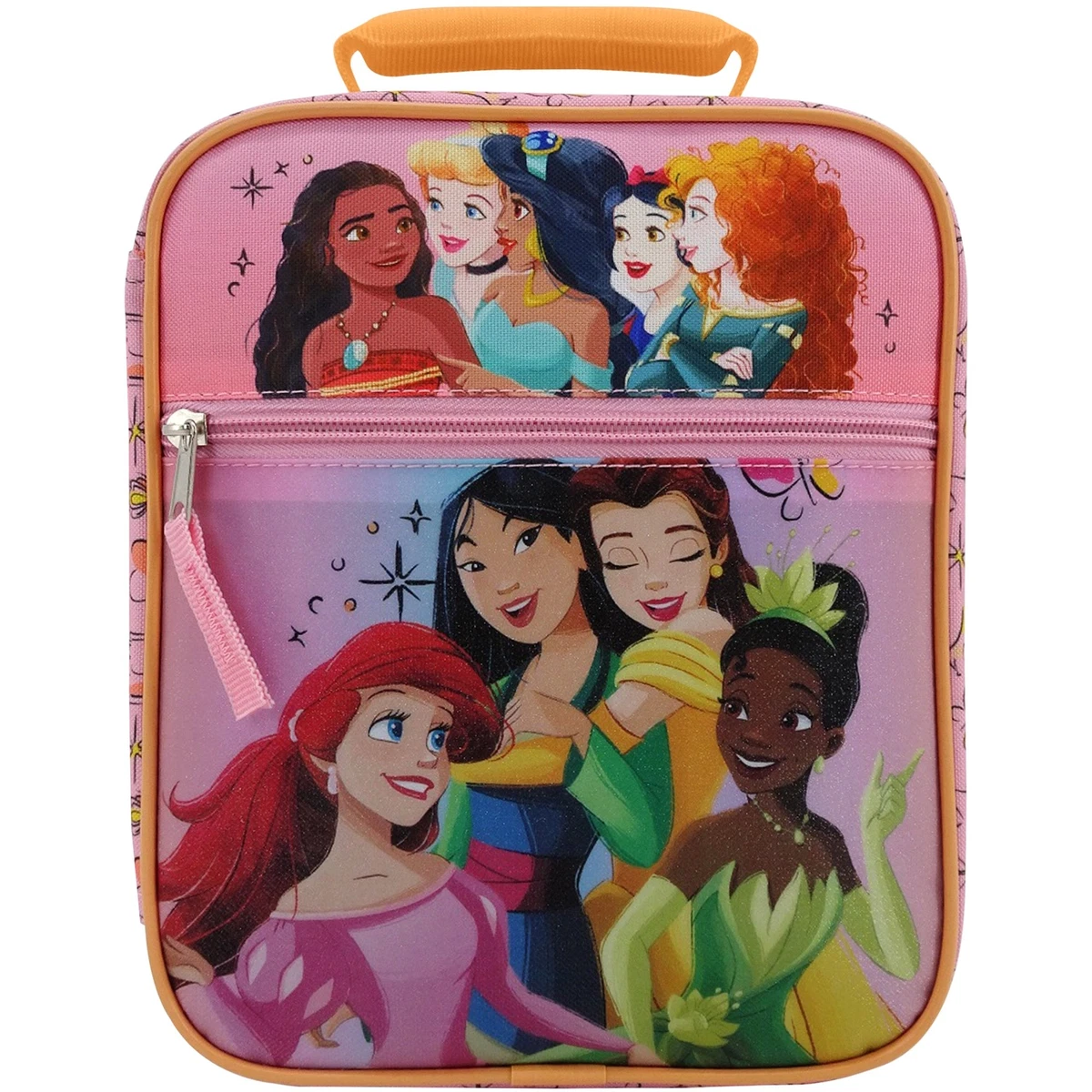 Disney Princess Single Compartment Insulated Lunch Bag - Girls Pink Lunchbox