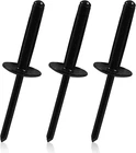 50Pcs Black Aluminum Tri-Fold Exploding Pop Rivets 3/16 Large Flange,3/16''X1''