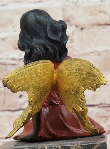 Handcrafted Genuine Bronze Sculpture: Fairy Angel by Miguel Lopez or Milo Deal N - Picture 9 of 10