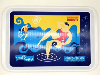 Rare Vintage Dunkin Donuts Iced Coffee Coolatta Collectible Tray