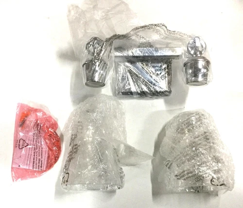 Generation Brands 2 Medium Seeded Glass Light Vanity Light VS24702CH Chrome - Picture 6 of 6