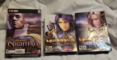 Guild Wars - Nightfall - Eye of the North Expansion- Factions PC  CDs Lot of 3