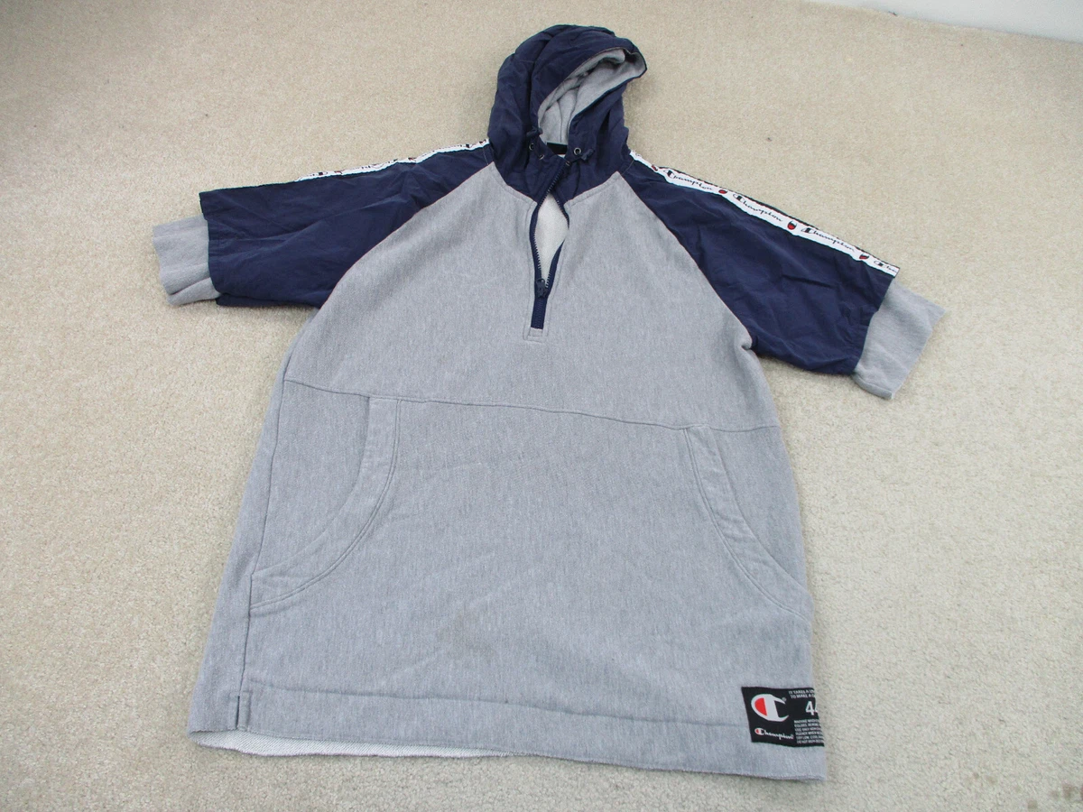 Champion Sweater Adult Large Gray Blue Hoodie Outdoors Sweatshirt