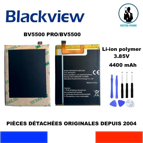 BATTERIA ORIGINALE OEM BLACKVIEW BV5500 PRO DUAL SIM 4400mAh BATERIA DE ORIGEN - Photo 9 sur 9