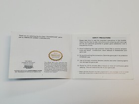 Thundercade Authentic Original NES Nintendo Manual Only