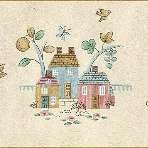 3 International HEARTLAND Wallpaper Rolls 54.4 sq ft ea Vtg Country Folk Floral