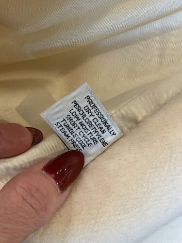 VTG Forecaster of Boston Womens Wool Blend Coat Sz 14 Cream Double Breasted USA - Picture 11 of 13