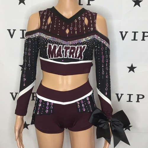Uniforme de porristas Allstars matriz rebelde adulto joven mediano - Imagen 7 de 7