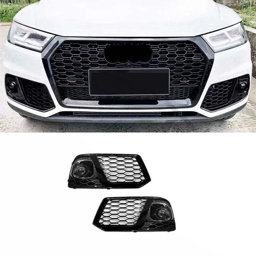 1Pair For 2018-2020 Audi Q5 Front Bumper Grille Fog Light Cover With ACC Refit - Picture 1 of 7