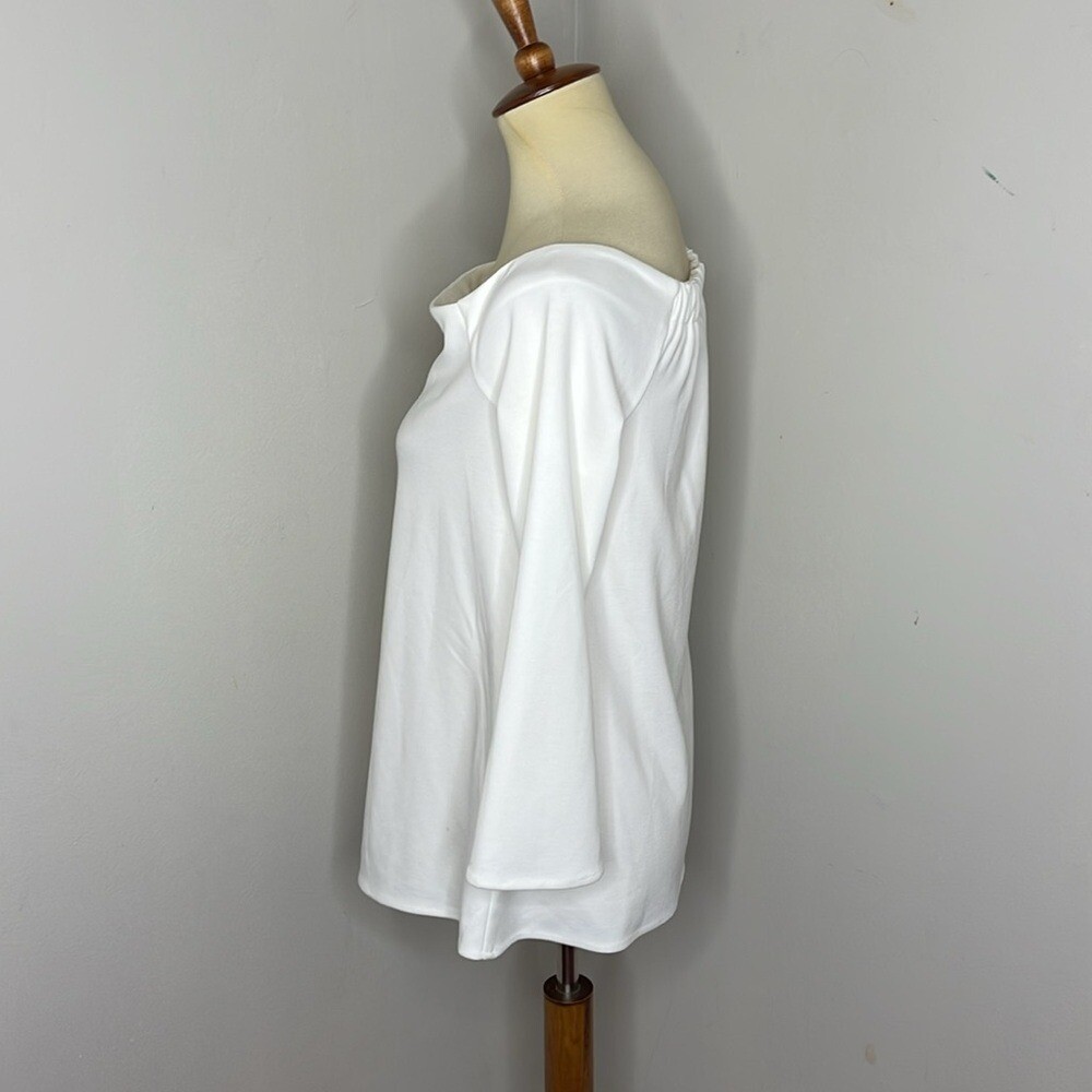 TUCKERNUCK White Miranda Off the Shoulder Blouse, XS View 3