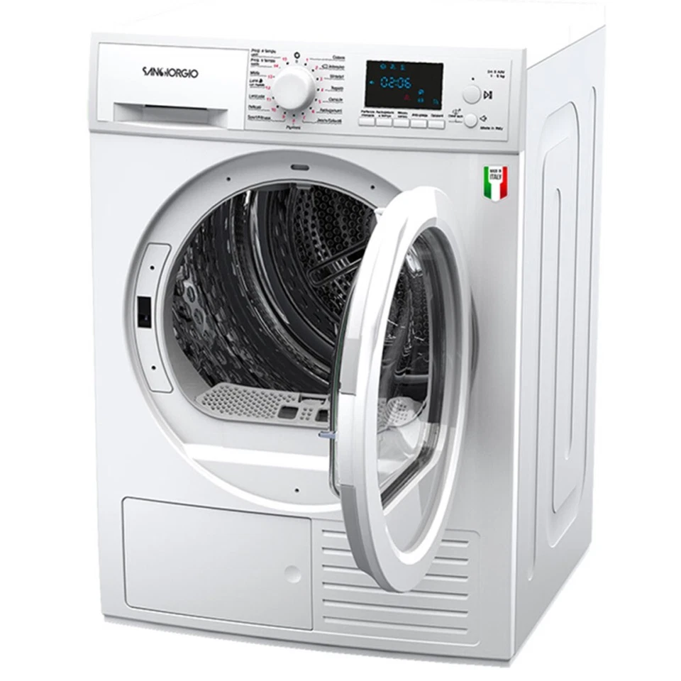 SDR9P SANGIORGIO ASCIUGATRICE A POMPA DI CALORE 9 KG 15 PROGRAMMI CLASSE A++ - Immagine 4 di 4