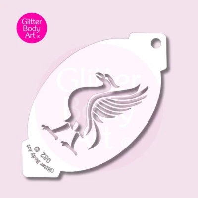 GLITTER BODY ART LTD Liverpool Feet Reusable Face Paint Stencil 082 - Liverpool