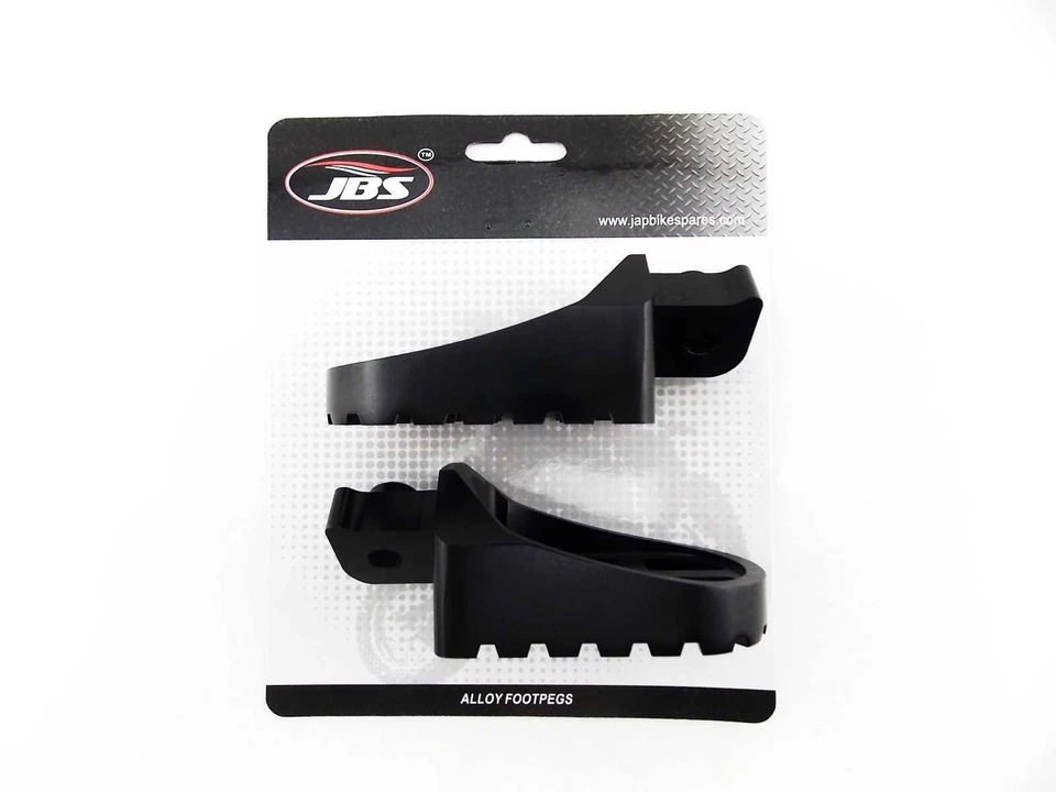 HONDA CR60 1984 JBS BLACK CNC BILLET ALLOY FOOT PEG SET PAIR FOOTPEGS REST Foto 3 de 4