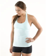 Lululemon Ebb & Flow Racerback Tank Aquamarine Size 8 NWT 