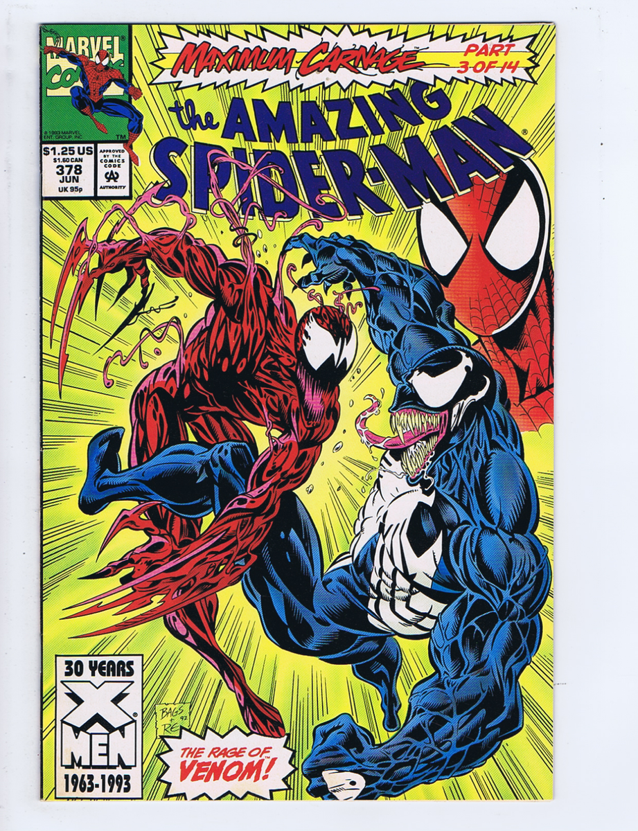 マーベル　本 Amazing Spider-Man #378 Marvel 1993 Maximum Carnage Part 3, The