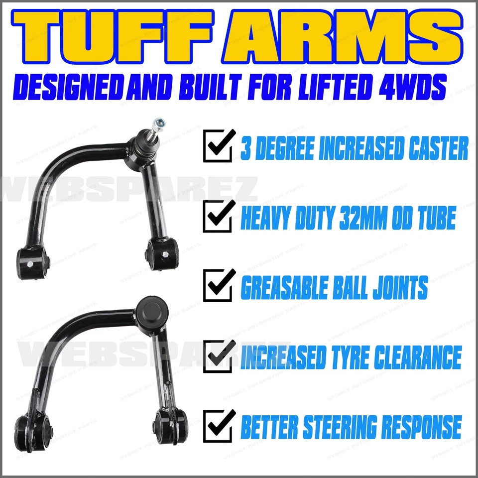 HEAVY DUTY TUFFARMS Front Upper Control Arms for Toyota Hilux N70 2005-15 L&R - image 2 of 2