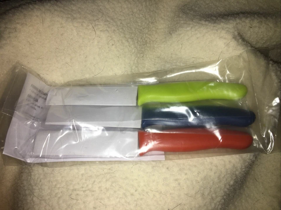 Juego de 3 cuchillos para pelar cocina de chef mimado - naranja-azul-verde #100035 Foto 3 de 3