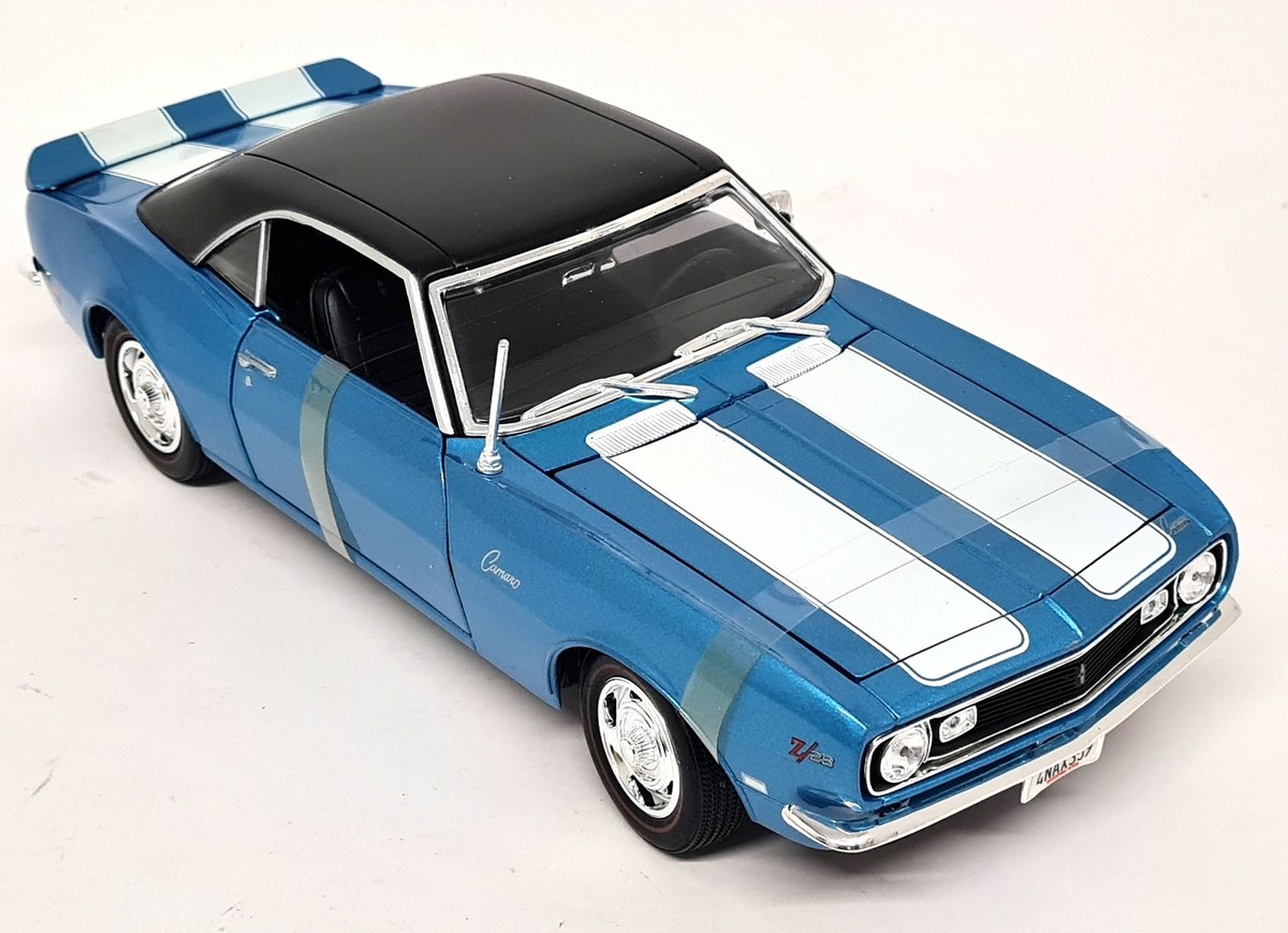 Maisto 1/18 - Chevrolet Camaro Z/28 1968 Blue Diecast Model Car | eBay