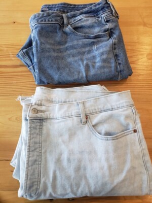 Lot of 2 Old Navy Women's Rockstar Skinny & Sky High Straight Size 24