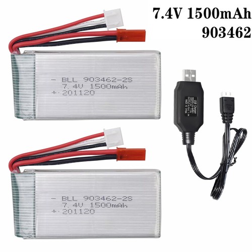 ZYGY 2PCS 7.4V 1500mAh Batterie au Lithium pour WLTOYS V913 Hélicoptère RC L959 Haute Vitesse Batterie de Voiture RC WL912 Batterie de Bateau RC ZYGY 2PCS 7.4V 1500mAh Batterie au Lithium pour WLTOYS V913 Hélicoptère RC L959 Haute Vitesse Batterie de Voiture RC WL912 Batterie de Bateau RC