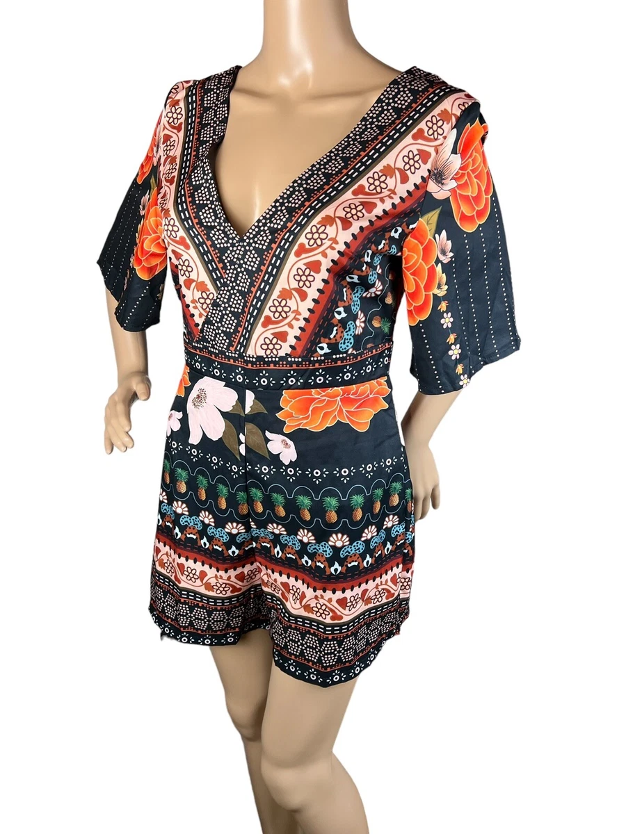 Mono Largo De Encaje Floral Para Mujer - Azul, Talla M - Elegante Y Sexy Para Fiestas