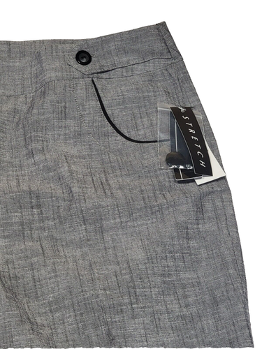 AGB Size 12 Women's Stretch Slacks Gray Black Weave Straight Leg Dress Pants NWT - Picture 4 of 11