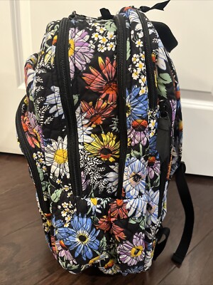NEW Vera Bradley DAISIES XL Campus Backpack - School College Book