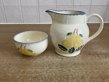 Poole Pottery Dorset Fruits - Pears - Milk Jug & Sugar Bowl