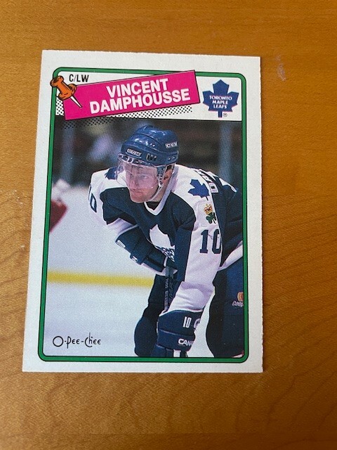 1988-89 O-Pee-Chee Set Break OPC #207 Vincent Damphousse Toronto Maple Leafs NM