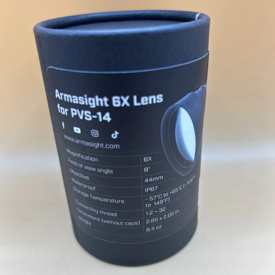 Armasight 6X Lens for PVS-14 Black Brand New (Sealed) - Image 2 of 4