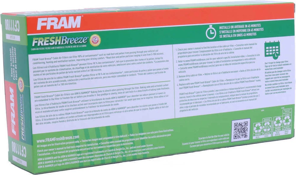 机舱空气过滤器适用于 1998 - 2004 年日产 Frontier Xterra FRAM — 第 4/4 张图片