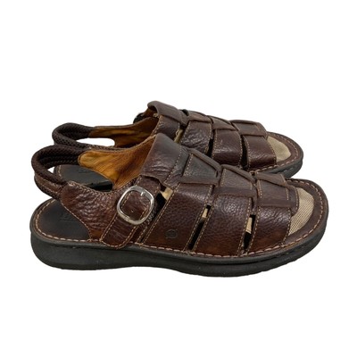 Born Fisherman Open Toe Sandals Brown Full Grain Leather Men\'s Size 13 Men main image 3