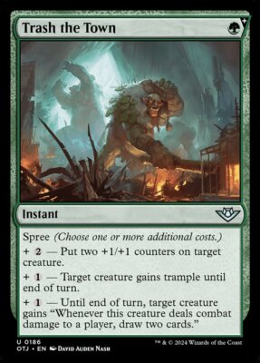 MTG Magic the Gathering Trash the Town (186/441) Outlaws of Thunder Junction LP