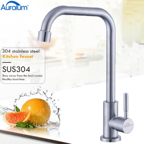 Grifo de cocina de acero inoxidable grifo de cocina 360° grifo de fregadero mezclador - Imagen 29 de 121