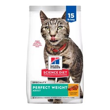 Hill's  Science Diet  Perfect Weight Adult Dry Cat Food   Chicken - 15 Lb