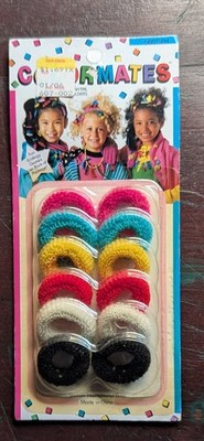 Vintage 90's Era Colormates 12 Ponytail Holders 50011PH, Factory Sealed 