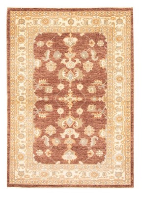 Traditional Dark Brown Hand-knotted Oriental Carpet 4'0'' x 5'11'' Wool Area Rug