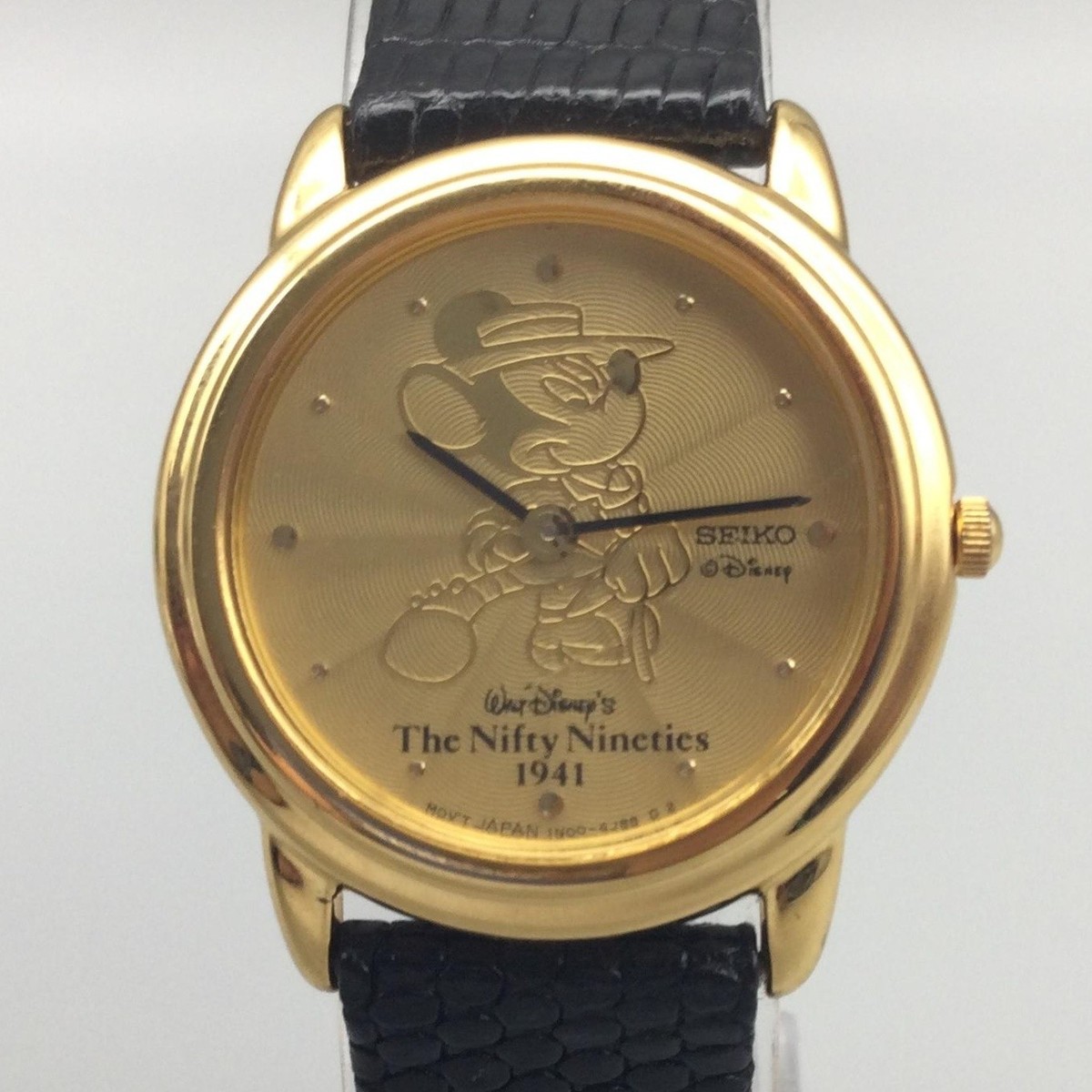 Seiko Womens Watch 22mm Mickey Mouse Nifty Nineties 1N00-0J79 New