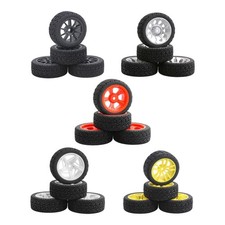 RC Wheel and Tire 4Pcs Replacements for Wltoys 144001 124019 Vehicles RC Car DIY