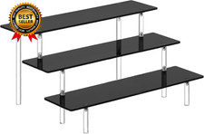 3 Tier Perfume Organizer Stand Black Acrylic Risers Display Stands Cologne...